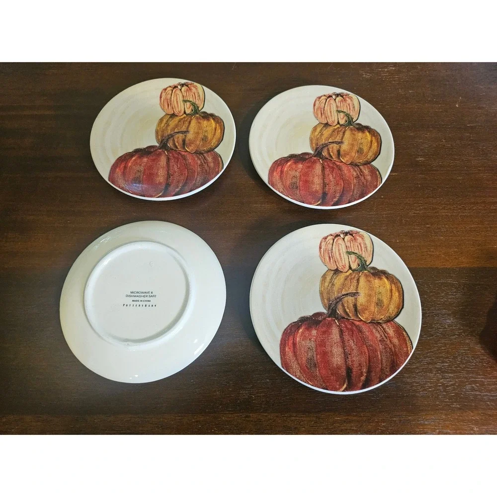 Pottery Barn Appetizer Plates 6.5